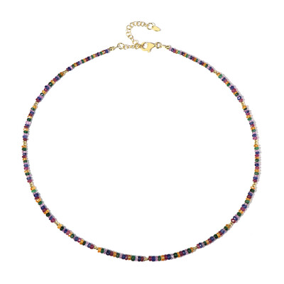 Collar en plata con Granate mandarina (Riya)