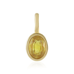 Colgante en plata con Zafiro amarillo de Madagascar