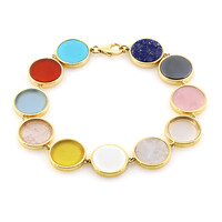Brazalete en plata con Turquesa (Juwelo Bauhaus)