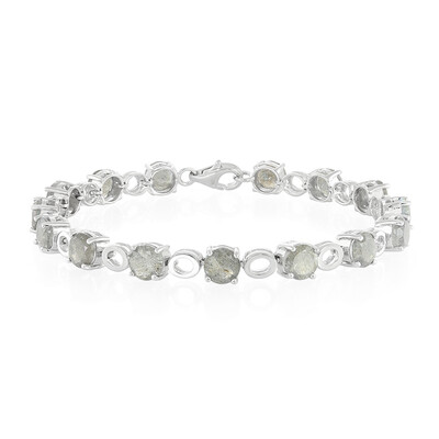 Brazalete en plata con Espectrolita