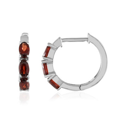 Pendientes en plata con Granate de Mozambique