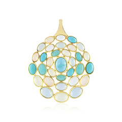 Colgante en plata con Larimar (KM by Juwelo)