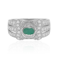 Anillo en plata con Esmeralda de Brasil