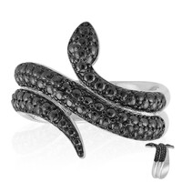 Anillo en plata con Diamante negro