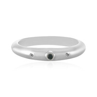 Anillo en plata con Diamante azul I2