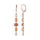 Pendientes en plata con Piedra de luna chocolate (KM by Juwelo)