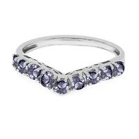 Anillo en plata con Tanzanita sin calentar