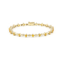 Brazalete en plata con Zafiro amarillo
