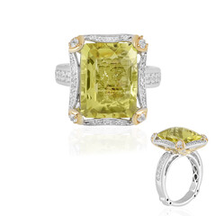 Anillo en plata con Cuarzo del Ouro Verde (Dallas Prince Designs)