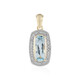 Colgante en oro con Topacio azul cielo (SUHANA)