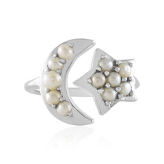Anillo en plata con Perla plateada Freshwater