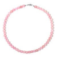 Collar en plata con Cuarzo rosa
