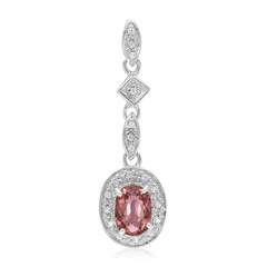 Colgante en plata con Turmalina cuprífera rosa