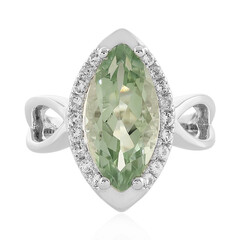 Anillo en plata con Amatista verde
