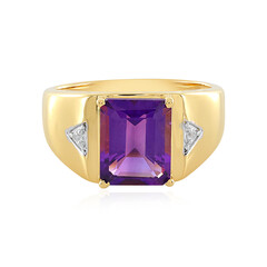 Anillo en plata con Amatista de Zambia