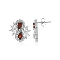 Pendientes en plata con Granate de Mozambique
