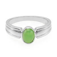 Anillo de hombre en plata con Crisoprasa imperial