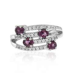 Anillo en plata con Rodolita