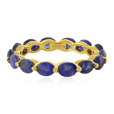 Anillo en plata con Zafiro azul de Madagascar