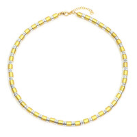 Collar en plata con Hematita dorada