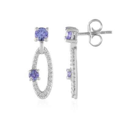 Pendientes en plata con Tanzanita