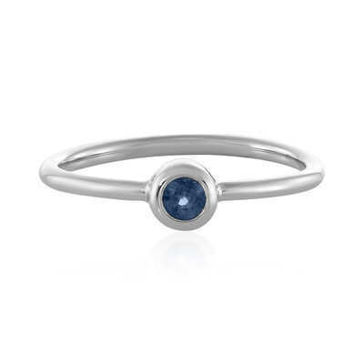 Anillo en plata con Zafiro azul