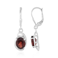 Pendientes en plata con Granate de Mozambique