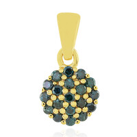 Colgante en plata con Diamante azul I3