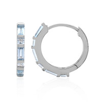 Pendientes en plata con Topacio azul cielo