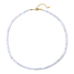 Collar en plata con Ágata de lazo azul
