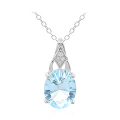 Collar en plata con Topacio azul cielo