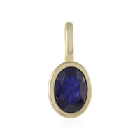 Colgante en plata con Zafiro azul de Madagascar