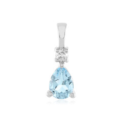 Colgante en plata con Topacio azul cielo