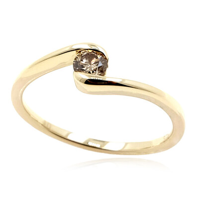 Anillo en oro con Diamante champán Argyle SI2