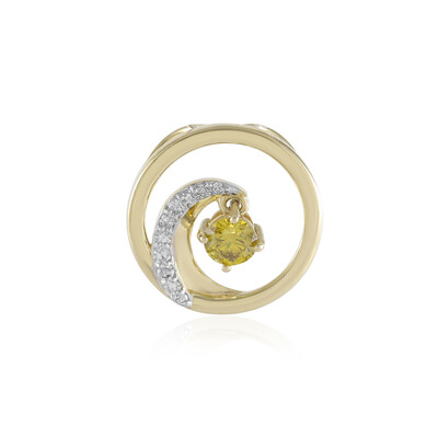Colgante en oro con Diamante amarillo SI2