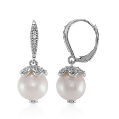 Pendientes en plata con Perla Freshwater