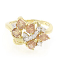 Anillo en oro con Zafiro Padparascha no calentado (AMAYANI)