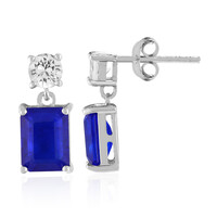 Pendientes en plata con Espinela azul royal