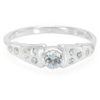 Anillo en plata con Aguamarina
