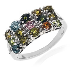 Anillo en plata con Turmalina