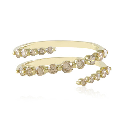 Anillo en oro con Diamante champán VS1