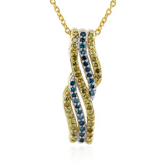 Collar en plata con Diamante amarillo PK