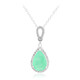 Collar en plata con Cuarzo verde pastel