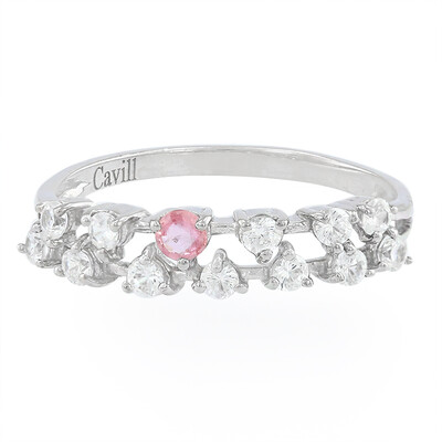 Anillo en plata con Zafiro Padparadscha
