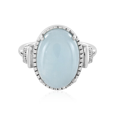 Anillo en plata con Aguamarina