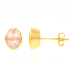 Pendientes en plata con Cuarzo rosa