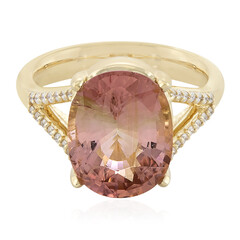 Anillo en oro con Turmalina neón de Brasil (AMAYANI)