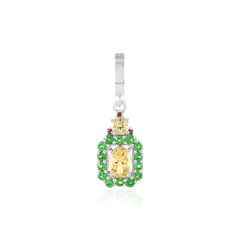 Colgante en plata con Berilo amarillo