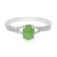 Anillo en plata con Crisoprasa imperial