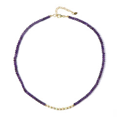 Collar en plata con Amatista de Zambia
